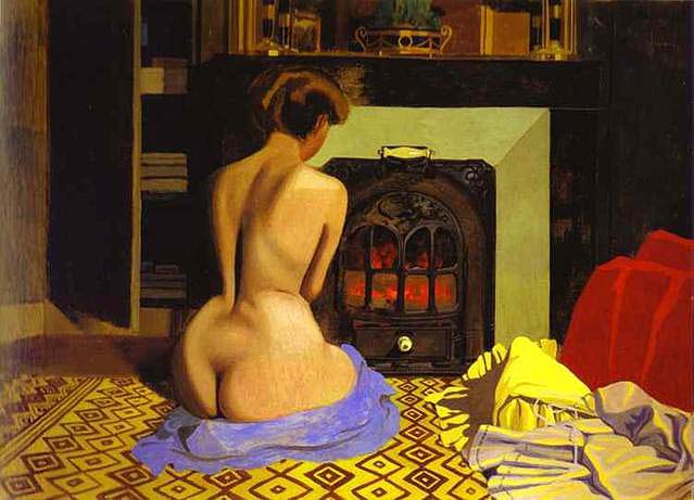 Naked Woman Before Stove