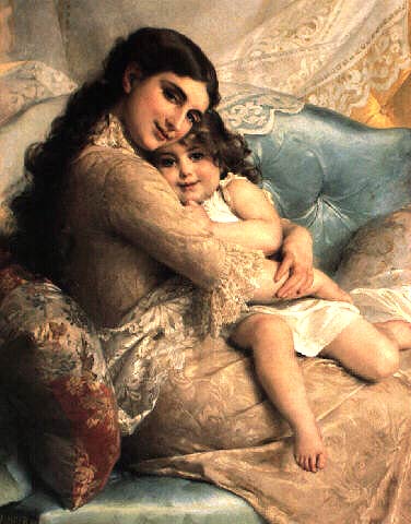 Portrait of a mother and daughter