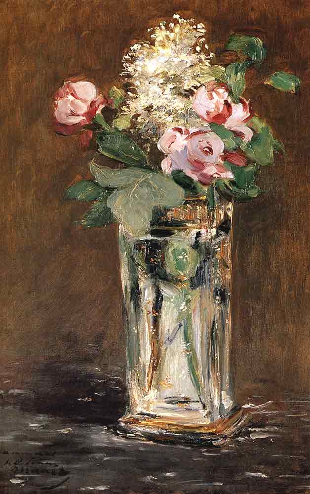 Flowers in a Crystal Vase