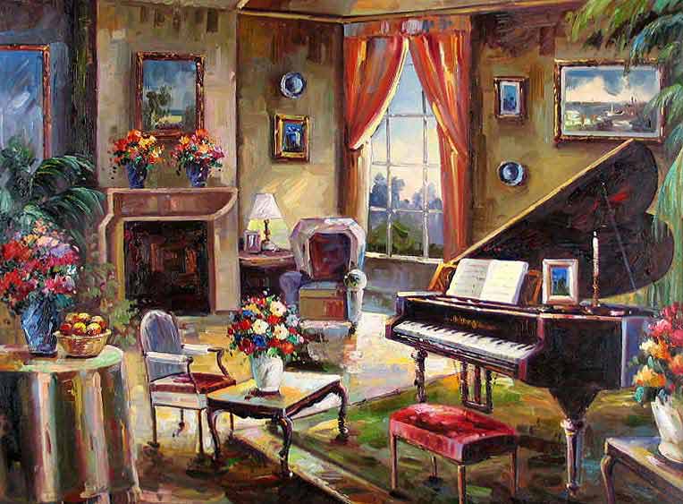 Living Room with Piano