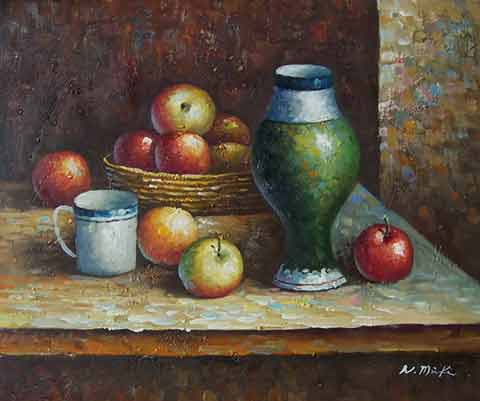 Still Life Apples and Carafe