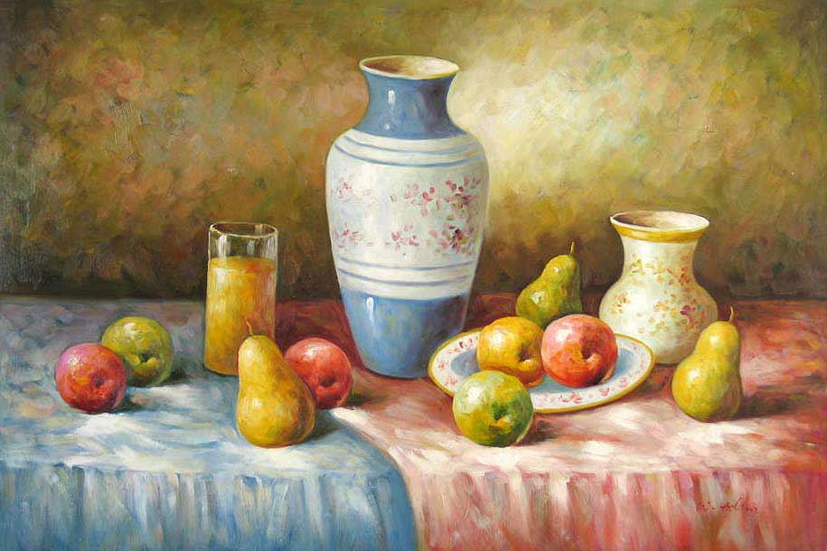 Vase and Apples