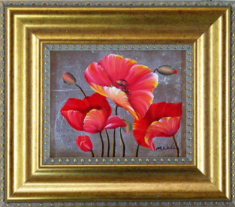 Anemones on GoldThe price includes the frame