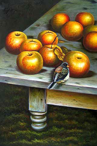 Apples and a Bird