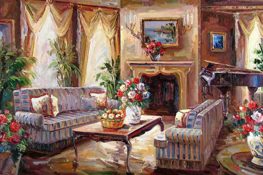 Living Room with Piano