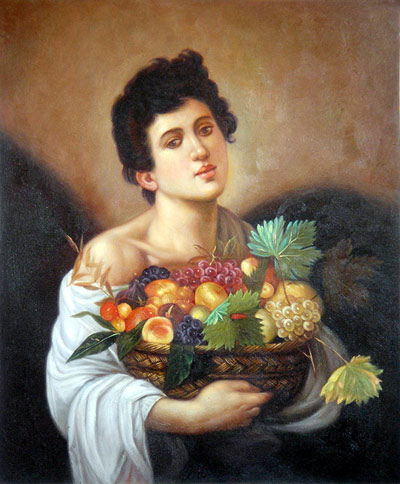 Boy with a Basket of Fruit