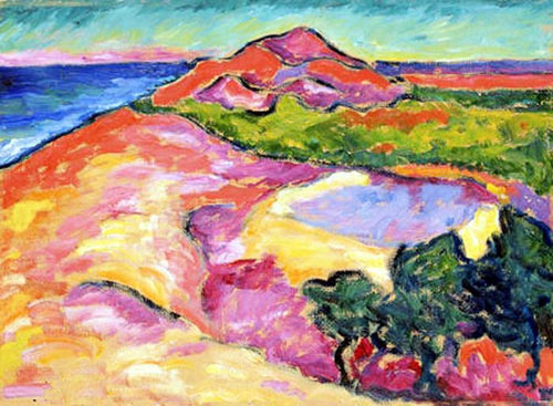 Coast Scene with Red Hill