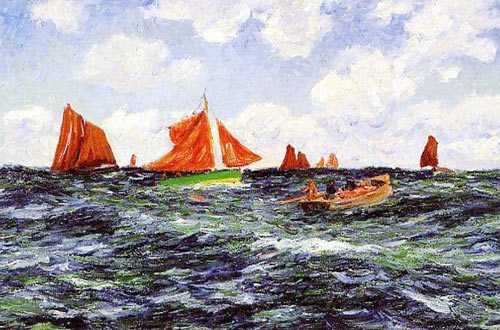 Fishing Boats off the Coast