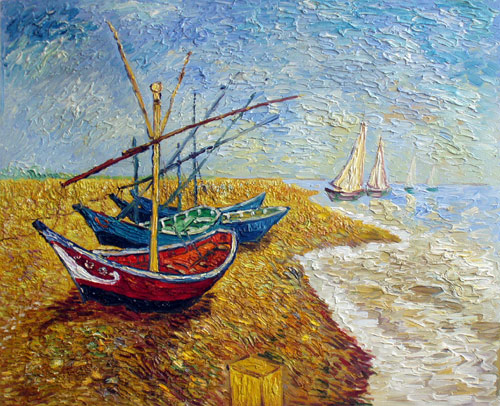 Fishing Boats on the Beach at Saintes-Maries