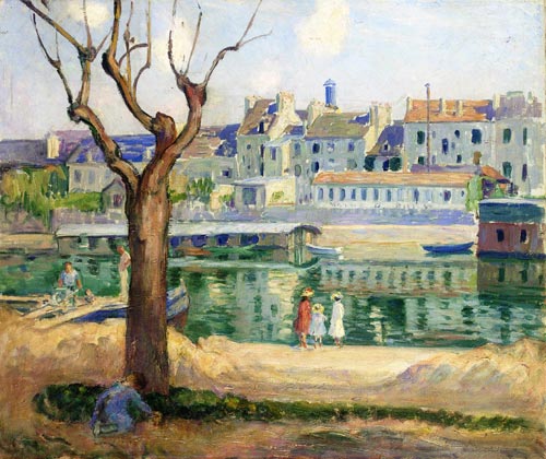 Lagny, View of the Quai de Pamponne