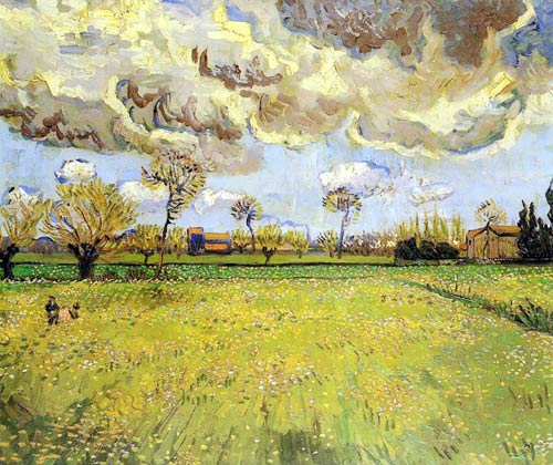 Landscape under a Stormy Sky