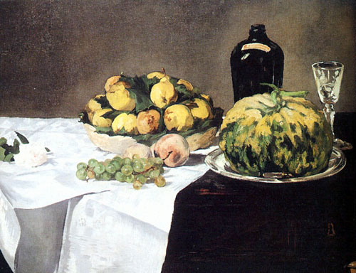 Still Life with Melon and Peaches