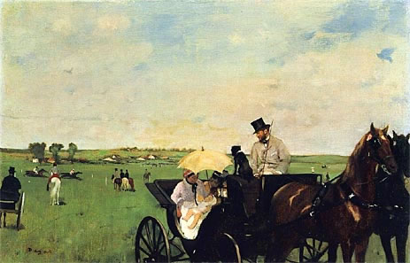 A Carriage at the Races in the Countryside