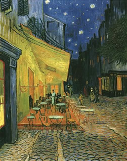 Cafe Terrace on the Place du Forum, Arles, at Night