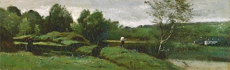 Landscape with a Boy in a White Shirt