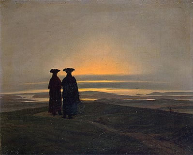 Sunset, Brothers (Evening Landscape with Two Men)