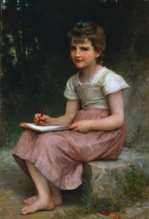 A Calling (Seated Girl Writing)