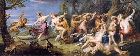 Diana and her Nymphs Surprised by the Fauns