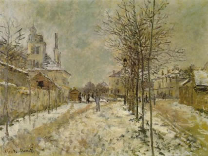 The Boulevard de Pontoise at Argenteuil, Snow