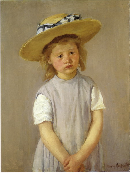 Little Girl in a Big Straw Hat and a Pinafore , 1886