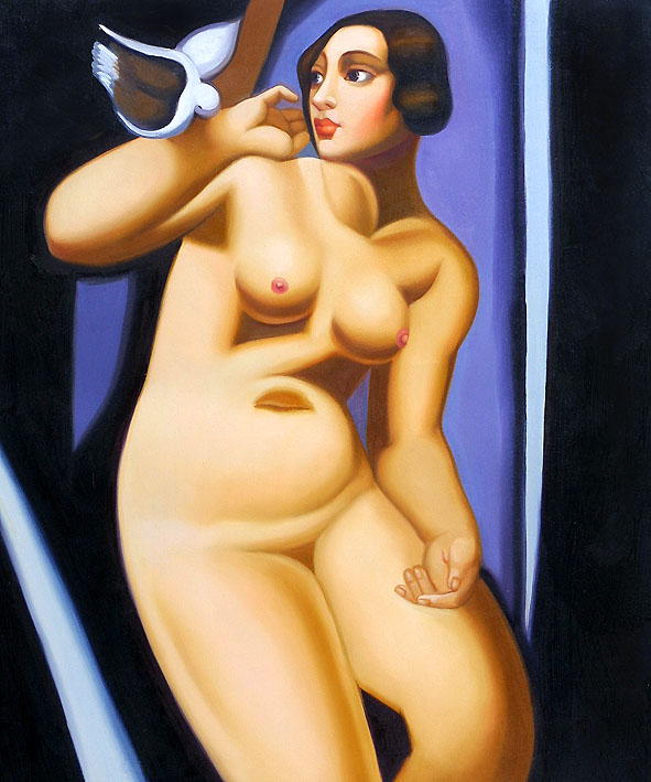 Nude Woman with Pigeon