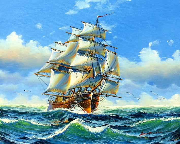 Clipper Crossing the Ocean