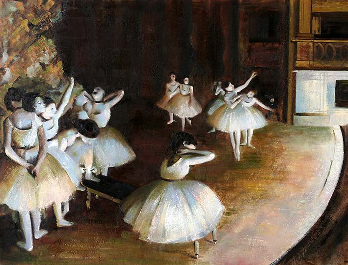 Ballet Rehearsal on Stage