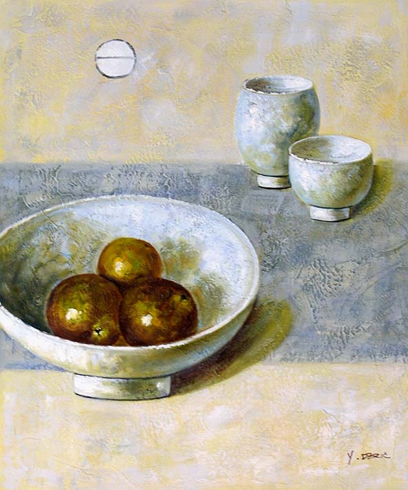 White Tableware with Apples