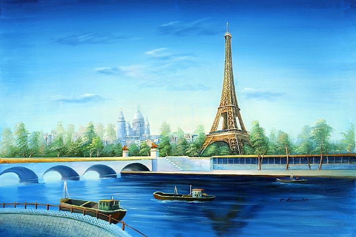 Seine Bridge & Eiffel Tower