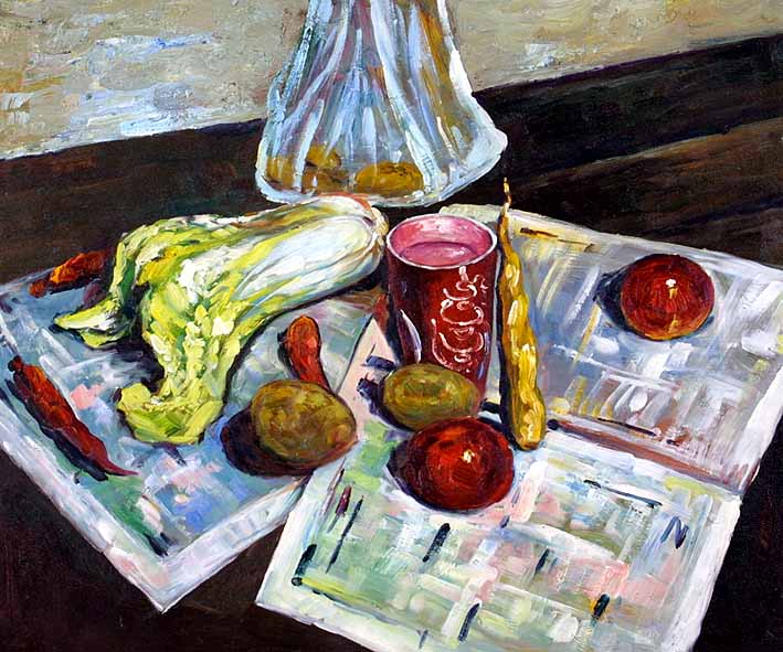 Still Life with Peppers, Potatoes, a Cabbage