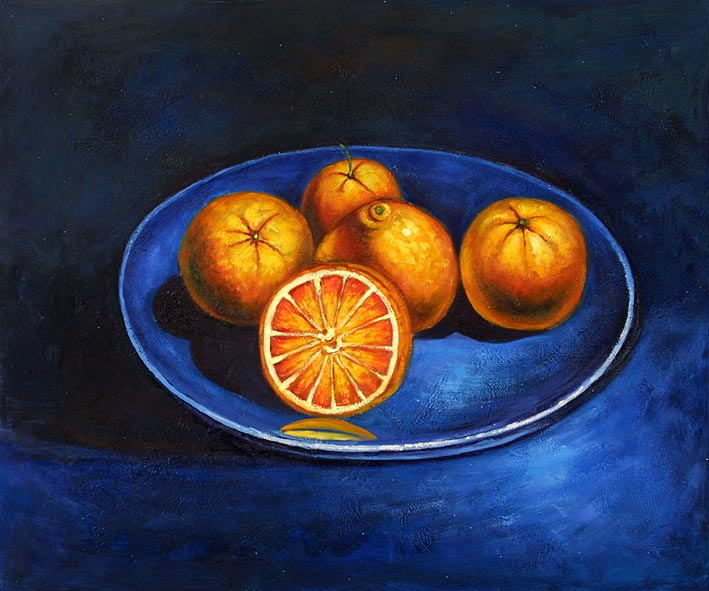 Oranges on a Plate