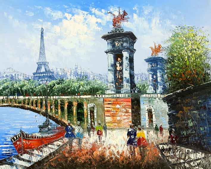 Seine Bridge & Eiffel Tower