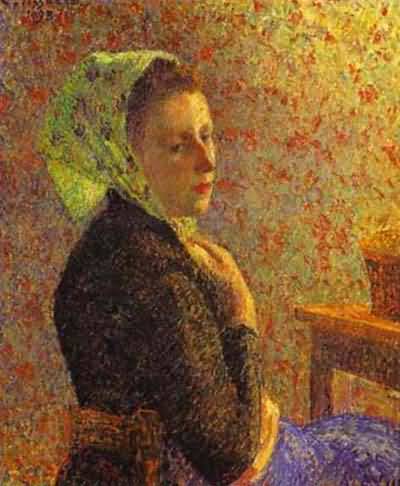 Camille Pissarro Woman with Green Scarf