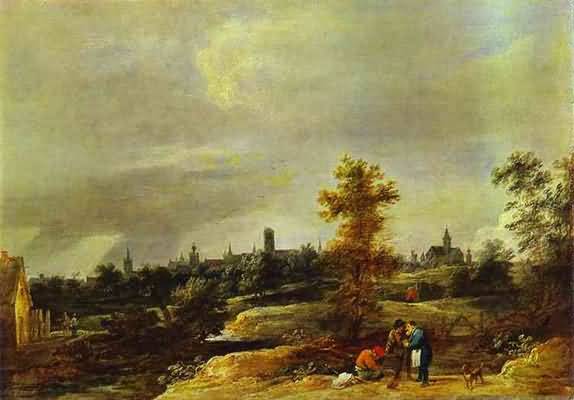 David Teniers the Younger Landscape in the Suburbs of Brussels