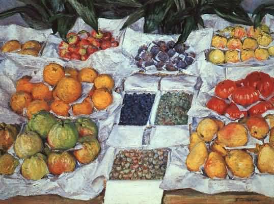 Gustave Caillebotte Fruit Displayed on a Stand