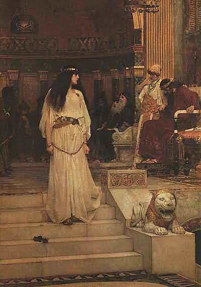 John William Waterhouse Mariamne Leaving the Judgement Seat of Herod