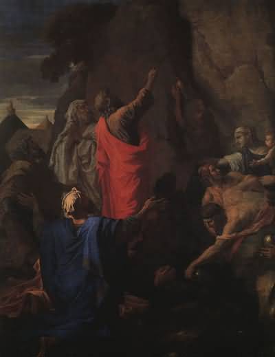 Nicolas Poussin Moses Bringing Forth Water from the Rock detail