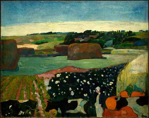 Paul Gauguin Haystacks in Brittany