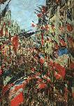 Rue Montargueil with Flags - Claude Monet