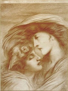 Simeon Solomon Night and Her Child Asleep