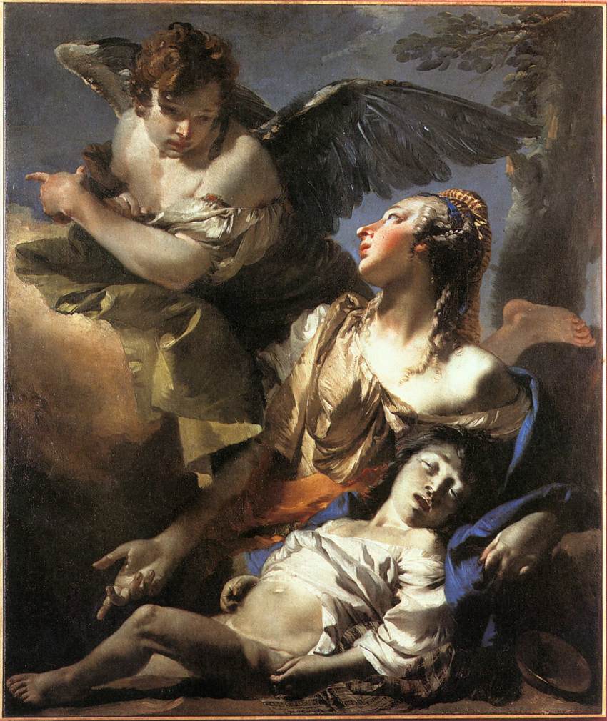 TIEPOLO Giovanni Battista The Angel Succouring Hagar