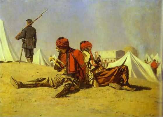 Vasily Vereshchagin Two Hawks Bashibazouks