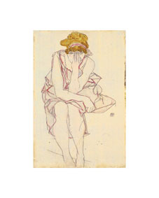 Egon Schiele Seated Young Lady