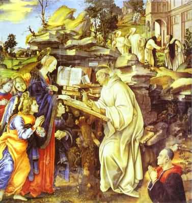 Filippino Lippi The Apparition of the Virgin to St Bernard