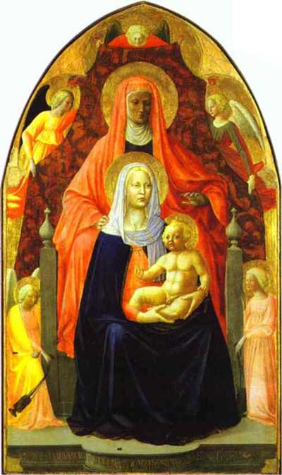 Masaccio Masaccio and Masolino St Anne Meterza