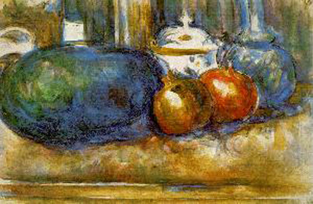 Paul Cezanne Still Life With Watermelon And Pomegranates