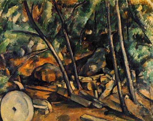 Paul Cezanne Woods With Millstone