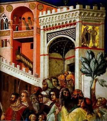 Pietro Lorenzetti Entry of Christ into Jerusalem Detail