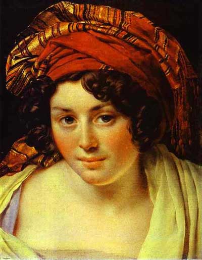 Anne Louis Girodet de Roussy Trioson Portrait of a Woman in Turban