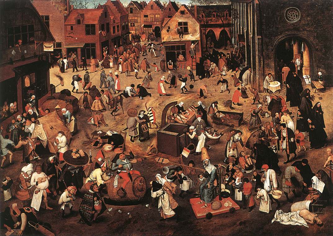 BRUEGHEL Pieter the Younger Battle of Carnival and Lent